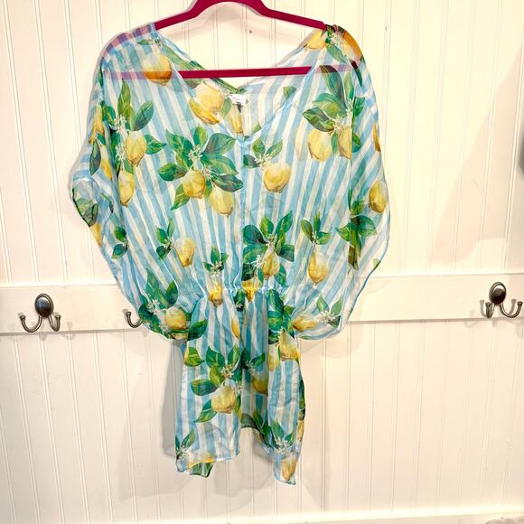 Cheerful West Loop Lemons and Stripes Cover Up - Picture 5 of 5